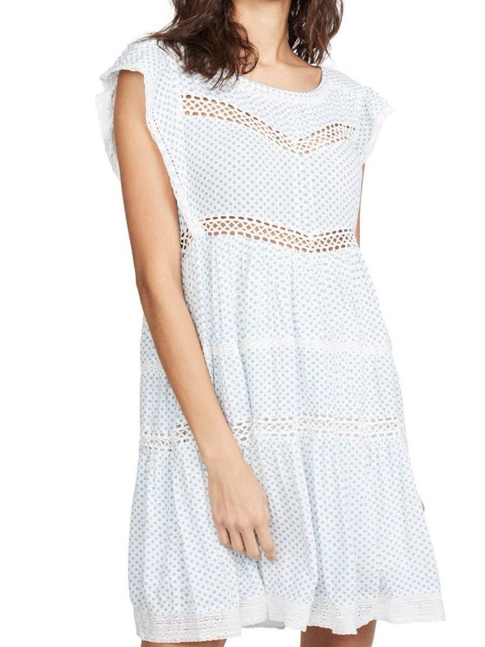 Free People Retro Kitty Crochet Trim Dress